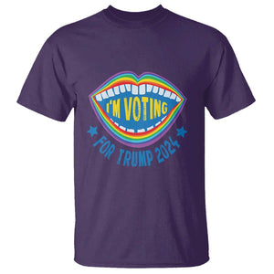 Trump 2024 T Shirt I'm Voting For Trump LGBT Rights Rainbow TS09 Purple Print Your Wear