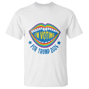 Trump 2024 T Shirt I'm Voting For Trump LGBT Rights Rainbow TS09 White Print Your Wear