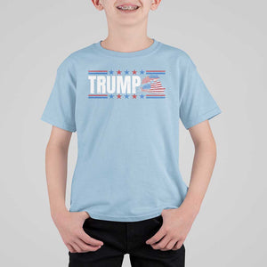 Trump Train 2024 T Shirt For Kid US President 2024 Supporter TS09 Light Blue Print Your Wear