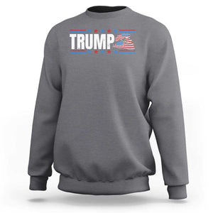 Trump Train 2024 Sweatshirt US President 2024 Supporter TS09 Charcoal Print Your Wear