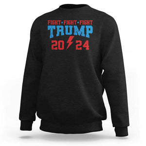 Trump Fighting Fight For America 2024 Sweatshirt TS09 Black Print Your Wear