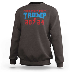 Trump Fighting Fight For America 2024 Sweatshirt TS09 Dark Chocolate Print Your Wear