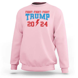 Trump Fighting Fight For America 2024 Sweatshirt TS09 Light Pink Print Your Wear