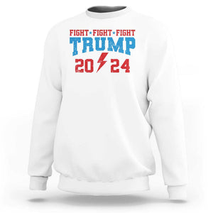 Trump Fighting Fight For America 2024 Sweatshirt TS09 White Print Your Wear