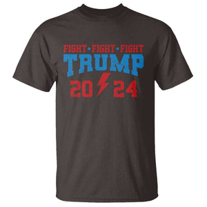 Trump Fighting Fight For America 2024 T Shirt TS09 Dark Chocolate Print Your Wear