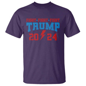 Trump Fighting Fight For America 2024 T Shirt TS09 Purple Print Your Wear