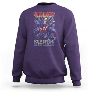 Trump Revenge Tour 2024 Sweatshirt Funny Trump Rocking Electric Guitar US President TS09 Purple Print Your Wear