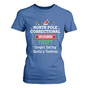 Funny Christmas Family Matching T Shirt For Women North Pole Correctional Theft TS09 Royal Blue Print Your Wear