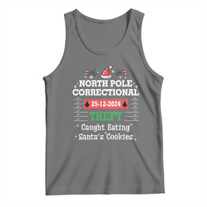 Funny Christmas Family Matching Tank Top North Pole Correctional Theft TS09 Black Heather Print Your Wear