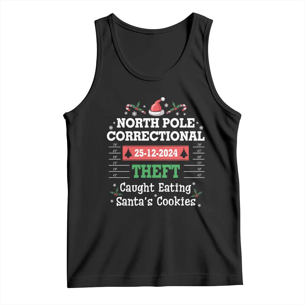 Funny Christmas Family Matching Tank Top North Pole Correctional Theft TS09 Black Print Your Wear