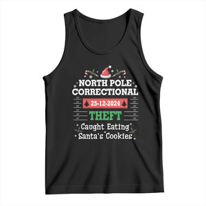 Funny Christmas Family Matching Tank Top North Pole Correctional Theft TS09 Black Print Your Wear
