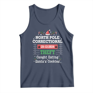 Funny Christmas Family Matching Tank Top North Pole Correctional Theft TS09 Navy Print Your Wear