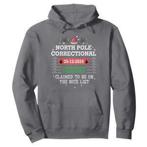 Funny Christmas Family Matching Hoodie North Pole Correctional Perjury TS09 Charcoal Print Your Wear