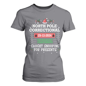 Funny Christmas Family Matching T Shirt For Women North Pole Correctional Trespassing TS09 Charcoal Print Your Wear