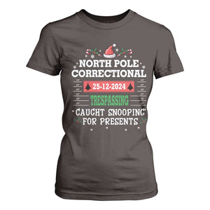 Funny Christmas Family Matching T Shirt For Women North Pole Correctional Trespassing TS09 Dark Chocolate Print Your Wear