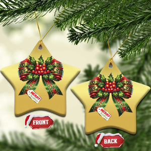 Funny Christmas Bow Present Costume Christmas Ornament TS09 Star Gold Print Your Wear