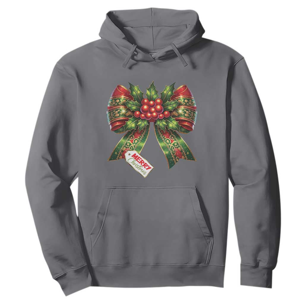 Funny Christmas Bow Present Costume Hoodie TS09 Charcoal Print Your Wear