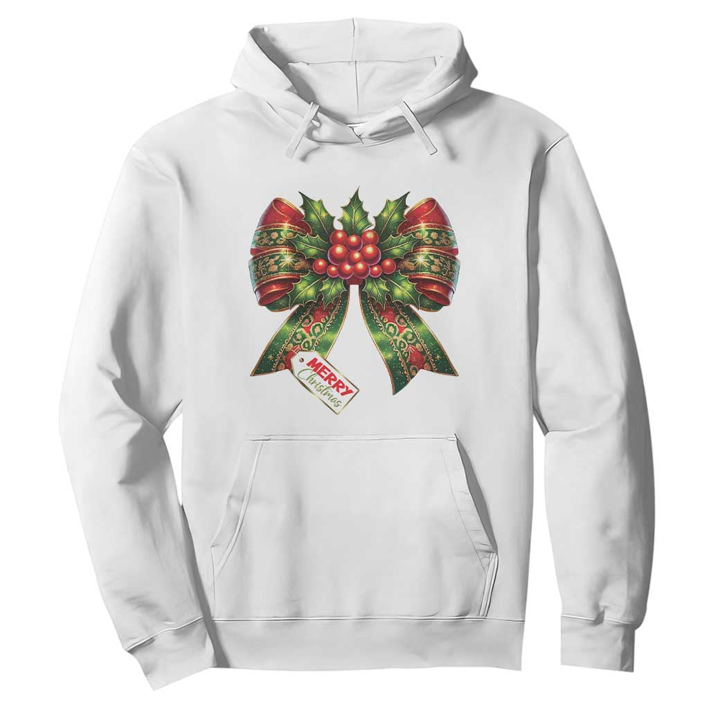 Funny Christmas Bow Present Costume Hoodie TS09 White Print Your Wear