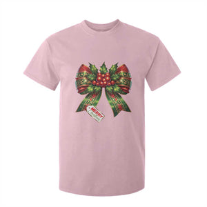 Funny Christmas Bow Present Costume T Shirt For Kid TS09 Light Pink Print Your Wear