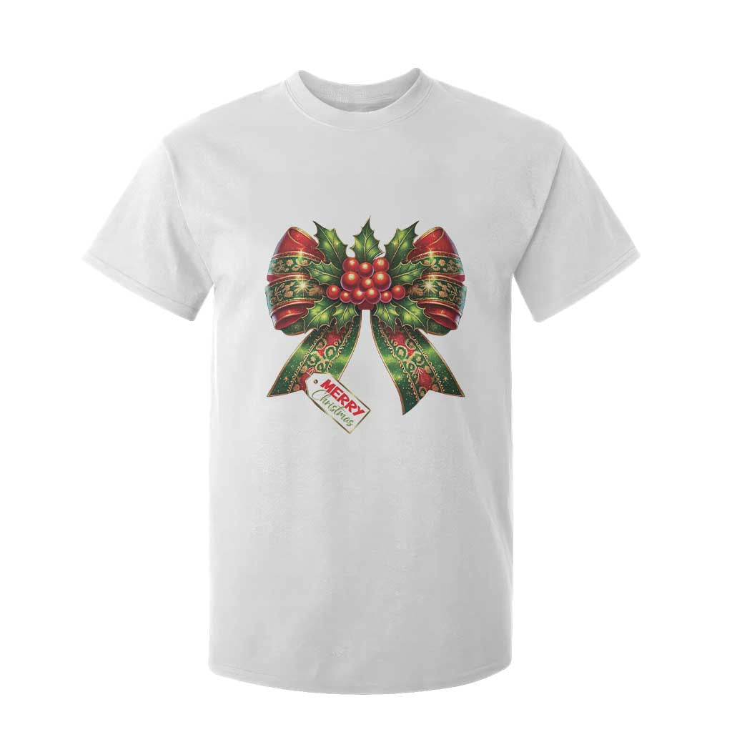 Funny Christmas Bow Present Costume T Shirt For Kid TS09 White Print Your Wear