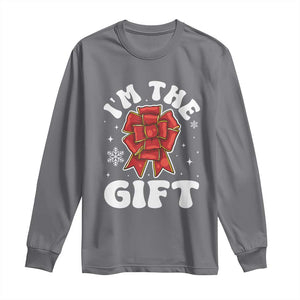 Funny Christmas Present Costume Long Sleeve Shirt I Am The Gift TS09 Charcoal Print Your Wear