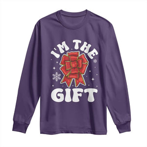 Funny Christmas Present Costume Long Sleeve Shirt I Am The Gift TS09 Purple Print Your Wear