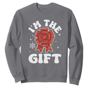 Funny Christmas Present Costume Sweatshirt I Am The Gift TS09 Charcoal Print Your Wear