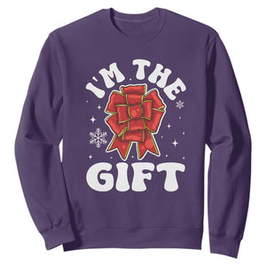 Funny Christmas Present Costume Sweatshirt I Am The Gift TS09 Purple Print Your Wear