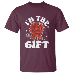 Funny Christmas Present Costume T Shirt I Am The Gift TS09 Maroon Print Your Wear