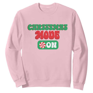 Funny Christmas Mode On Sweatshirt TS09 Light Pink Print Your Wear