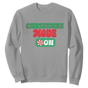 Funny Christmas Mode On Sweatshirt TS09 Sport Gray Print Your Wear