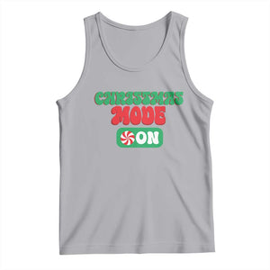 Funny Christmas Mode On Tank Top TS09 Athletic Heather Print Your Wear