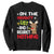 Funny Christmas Sweatshirt On The List Of Naughty And I Regret Nothing Reindeer TS09 Black Print Your Wear