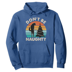 Funny Xmas Hoodie Don't Be Naughty Dog Peeing Christmas Tree TS09 Royal Blue Print Your Wear