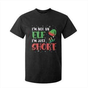 Funny Christmas T Shirt For Kid Im Not An Elf Just Short TS09 Black Print Your Wear