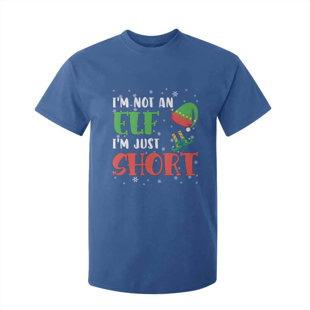 Funny Christmas T Shirt For Kid Im Not An Elf Just Short TS09 Royal Blue Print Your Wear
