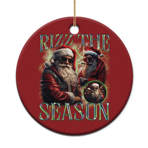 Funny Xmas Santa Christmas Ornament Rizz The Season Cool Santa TS09 Print Your Wear