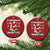 Funny Xmas Christmas Ornament Proud Members Of A Naughty List TS09 Circle Red Print Your Wear