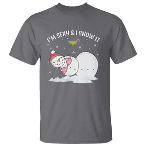 Funny Christmas Snowman T Shirt I Am Sexy And I Snow It TS09 Charcoal Print Your Wear