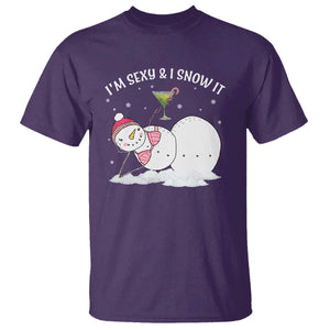 Funny Christmas Snowman T Shirt I Am Sexy And I Snow It TS09 Purple Print Your Wear