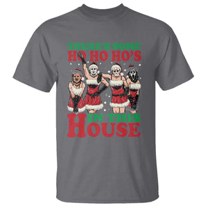 Funny Christmas T Shirt There Is Some Ho Ho Hos In This House Horror Character Dancing TS09 Charcoal Print Your Wear