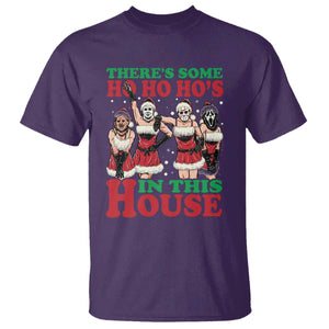 Funny Christmas T Shirt There Is Some Ho Ho Hos In This House Horror Character Dancing TS09 Purple Print Your Wear