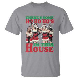 Funny Christmas T Shirt There Is Some Ho Ho Hos In This House Horror Character Dancing TS09 Sport Gray Print Your Wear