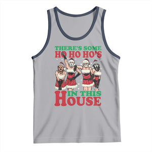 Funny Christmas Tank Top There Is Some Ho Ho Hos In This House Horror Character Dancing TS09 Athletic Heather Navy Print Your Wear