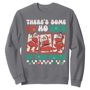 Funny Christmas Sweatshirt There Is Some Ho Ho Hos In This House Horror Character TS09 Charcoal Print Your Wear