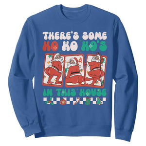 Funny Christmas Sweatshirt There Is Some Ho Ho Hos In This House Horror Character TS09 Royal Blue Print Your Wear