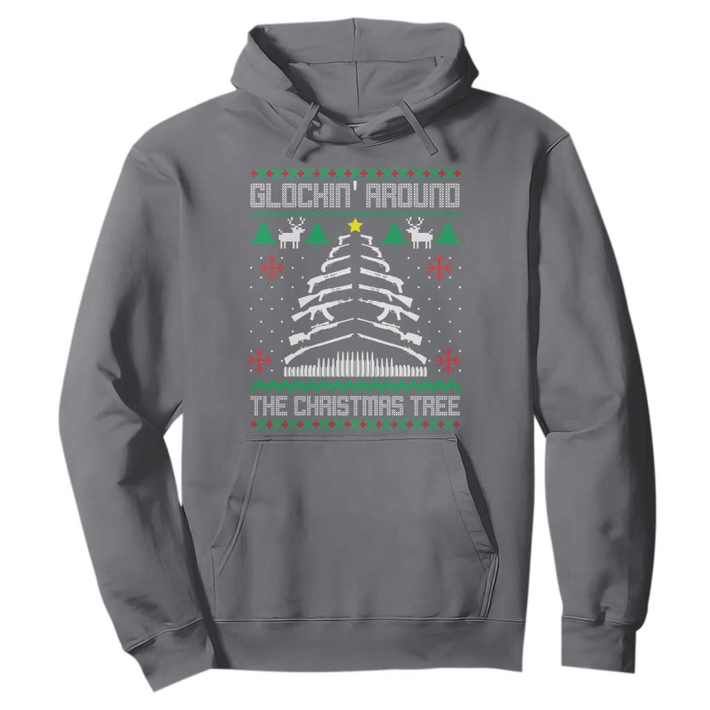 Christmas Gun Lover Hoodie Glocking Around The Christmas Tree TS09 Charcoal Print Your Wear