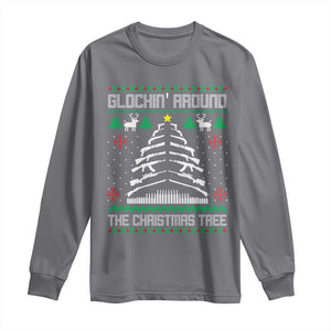 Christmas Gun Lover Long Sleeve Shirt Glocking Around The Christmas Tree TS09 Charcoal Print Your Wear