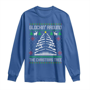 Christmas Gun Lover Long Sleeve Shirt Glocking Around The Christmas Tree TS09 Royal Blue Print Your Wear