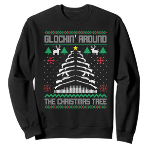 Christmas Gun Lover Sweatshirt Glocking Around The Christmas Tree TS09 Black Print Your Wear